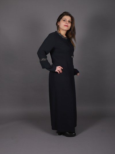 Abaya évasé Uzunlar - noir