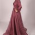 Robe longue en tulle Favella - vieux rose