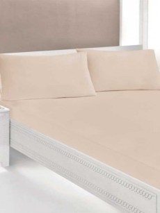 Drap housse élastique coton Ipekce 100x200cm - rose pâle 