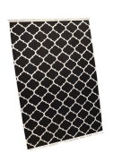 Tapis 80X150cm Rixos lavable antidérapant  noir X-0047