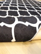 Tapis 80X150cm Rixos lavable antidérapant  noir X-0047