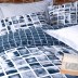 Ensemble housse de couette 2 personnes minimaliste Cotton Box Palo Bleu
