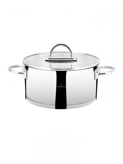 Batterie de cuisine Dowry 17 pièces en acier inoxydable Platinum Karaca