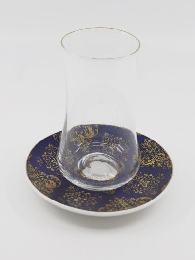 Verres à Thé 6 Pièces Zellerfeld bleu/or