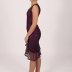 Robe courte à dentelle ceinturé Dans - violet 