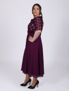 Robe longue à fleur See'line - violet