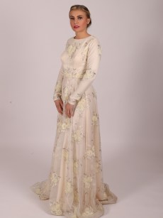 Robe longue à fleur Il'moi - beige