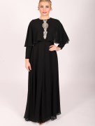 Robe longue à strass Garize - noir