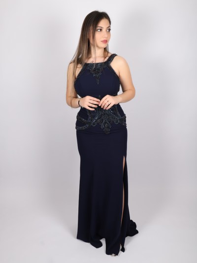 Robe à strass Il'mio - bleu marine