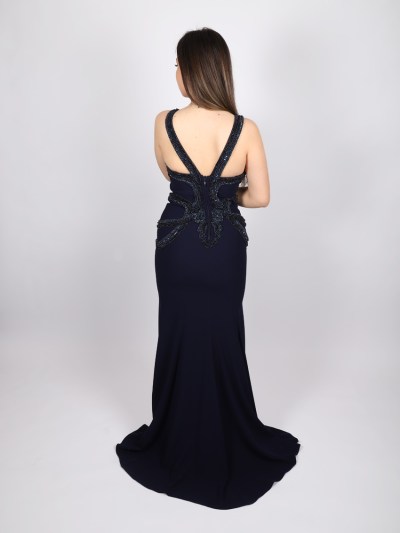 Robe à strass Il'mio - bleu marine