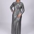 Robe longue - argenté 