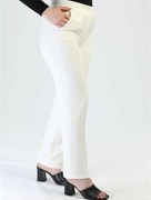 Pantalon poche simple bouton - ECRU(5153-E)