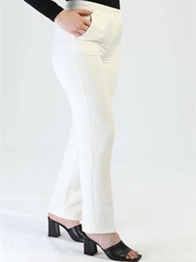 Pantalon poche simple bouton - ECRU(5153-E)