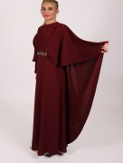 Robe longue cape Garize - violet