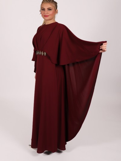 Robe longue cape Garize - violet