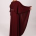 Robe longue cape Garize - violet