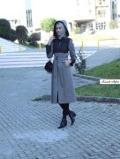 Manteau à carreaux Kemal aydin - noir