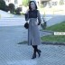 Manteau à carreaux Kemal aydin - noir