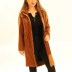 Manteau mi-long simple - marron