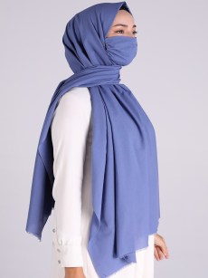 Châle Masqué Sefamerve 0007 - bleu clair