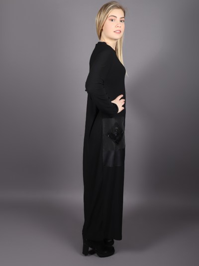 Robe simili cuir Puane - noir