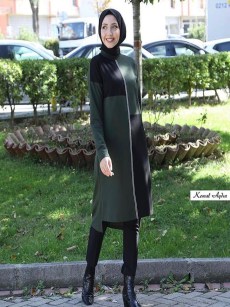 Tunique avec détail strass Vert