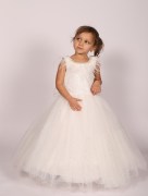 Robe de soirée à perle Helin'a - blanc 