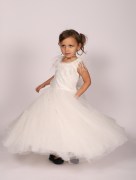 Robe de soirée à perle Helin'a - blanc 