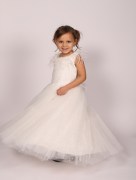 Robe de soirée à perle Helin'a - blanc 