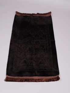 Tapis de prière velours en cuir - noir