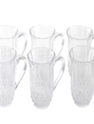 Verres à thé à 6 pièces avec poignées Almina | AL-8211