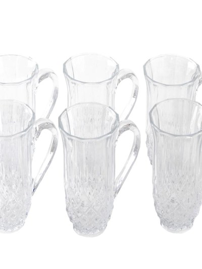 Verres à thé à 6 pièces avec poignées Almina | AL-8211