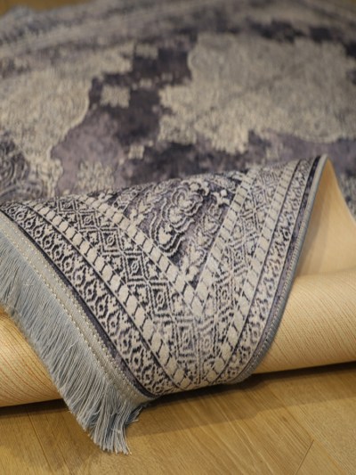 Tapis 160x230cm Rixos lavable antidérapant gris  X-0037
