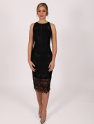 Robe courte dentelle Dans - noir