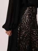 Robe à combinaison à paillettes Fidda - noir/beige