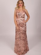 Robe élégante à strass - rose