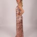 Robe élégante à strass - rose