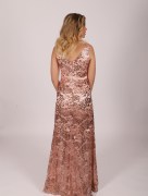 Robe élégante à strass - rose