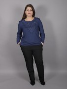 Pull à strass Beymar - bleu marine 