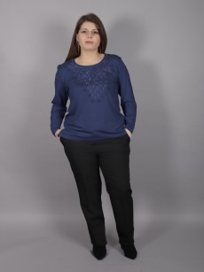 Pull à strass Beymar - bleu marine 