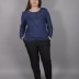 Pull à strass Beymar - bleu marine 