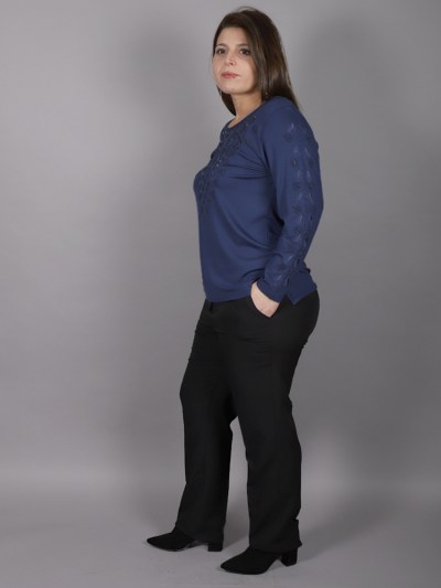 Pull à strass Beymar - bleu marine 