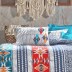 Ensemble de housse de couette 1 personne ethnique Cotton Box Marika lacivert
