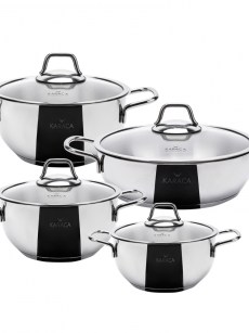 Batterie de cuisine en acier de 8 pièces Karaca Magellan
