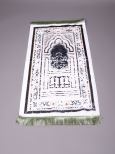 Tapis de prière velours en cuir - kaki