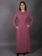 Robes longue classique Uzunlar - rose