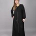 Abaya Doque noir à strass simple