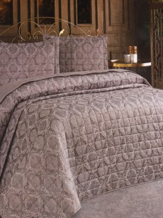 couvre lit 2 personnes Ipekce Maria - gris