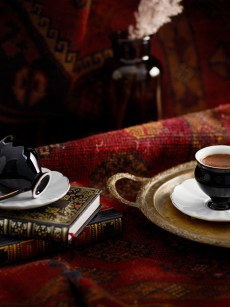Ensemble de 6 tasses à café Karaca - noir/blanc