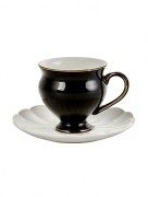 Ensemble de 6 tasses à café Karaca - noir/blanc
